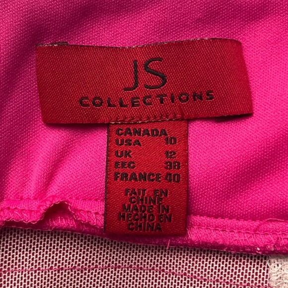 JS Collection Women's Pink Halter Matching Shawl Cocktail Short Tiered Dress 10 - Picture 12 of 14